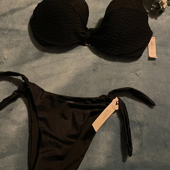 Victoria's Secret, Twist Push-Up Bikini Top & Smooth Tie Side Brazilian Bottoms - Picture 3 of 11